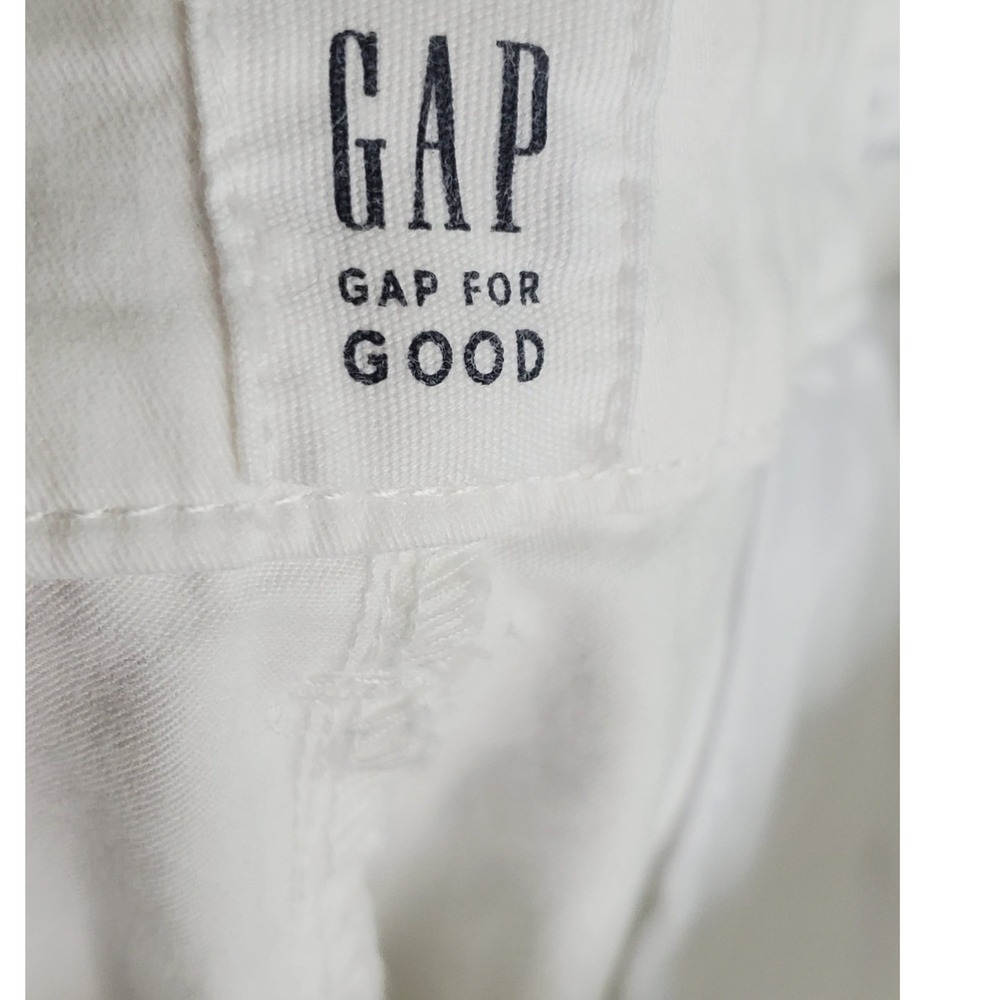 Gap Girlfriend Khaki Pants White Chino Trousers Stretch Casual Plus Size 18 - Picture 7 of 9